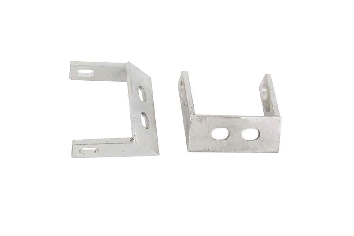 Jeep CJ Rear Bumper Brackets Pair 45-86 CJ Polished Silver Kentrol product image