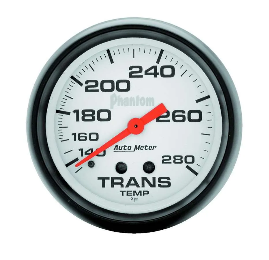 AutoMeter Gauge, Transmission Temp, 2 5/8", 140-280?F, Mechanical, Phantom