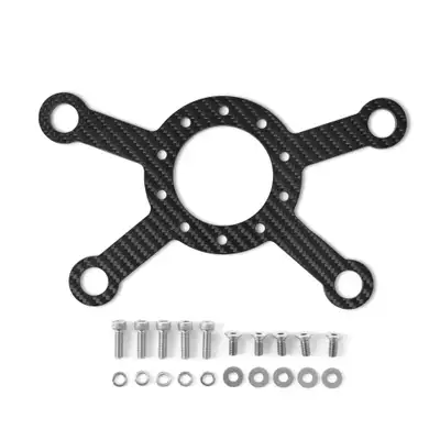 Grant Steering Wheel Switch Plate; 4 Hole; For Use w/3mm Steering Wheel; Low Gloss; Carbon Fiber;