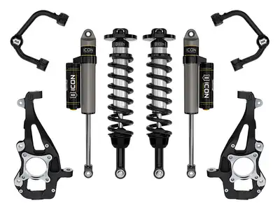 ICON Vehicle Dynamics ICON 2021-2025 Ford F-150 4WD, 3.5-4.5" Lift, Stage 2 Suspension System, Tubular