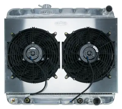 COLD-CASE Radiators 64-65 GTO w/ AC AT Aluminum Performance Radiator Dual Fan Kit Cold Cae Radiators