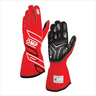 OMP Racing INC One-S Gloves My2025 Fia 8856-2018 Red Sz. s