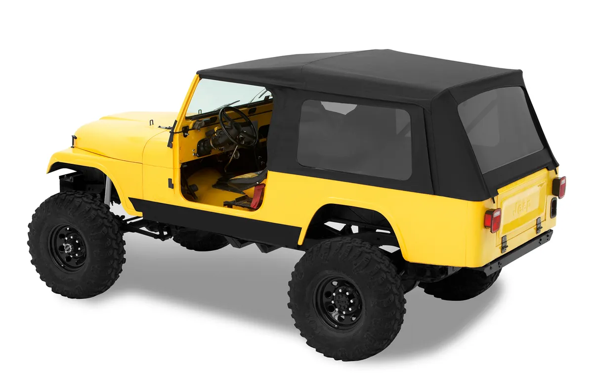Jeep CJ8 Scrambler Soft TopSupertop Classic Squareback Soft Tops For Jeep 1981-1985 Scrambler CJ8 Tinted Black Denim Bestop product image