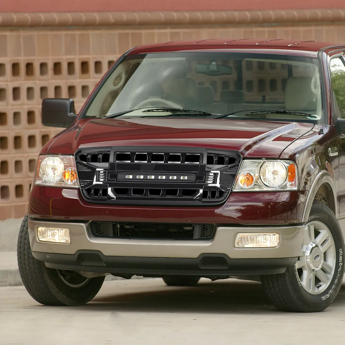 American Modified Amfmaa00113 Armor Grille With LED Off-Road Lights - Matte Black product image