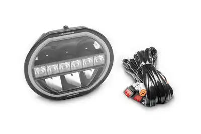 Go Rhino go Rhino 751440911crs Blackout Series - Maxline 9 LED Hi/Low Beam With Multi Daytime Running Light