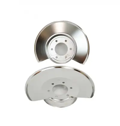 Kentrol Jeep CJ Disc Brake Dust Cover Pair 78-86 CJ Polished Silver Kentrol