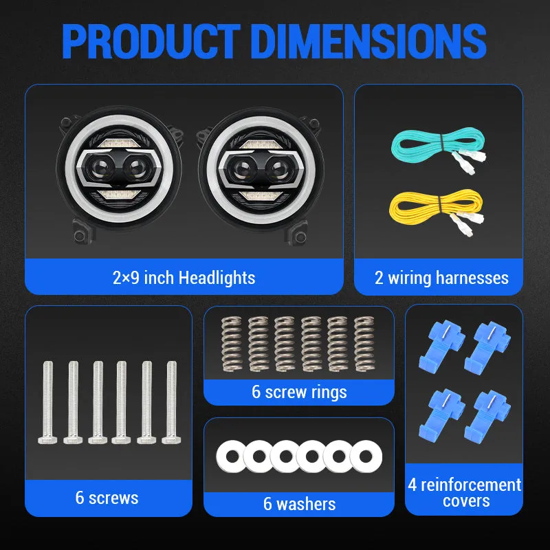 9'' Advanced Matrix High-Performance LED Headlight For Jeep Wrangler JL & Gladiator JT product image