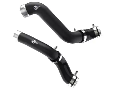 aFe Power BladeRunner 2-1 2 IN to 3 IN Aluminum Hot and Cold Charge Pipe Kit Black GM Silverado Sierra 1500 19-21 L4-2.7L t
