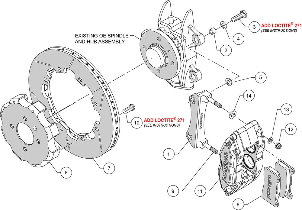2002 - 2015 Mini Dynapro Radial Big Brake Front Brake Kit (Hat) - 140-8740 product image