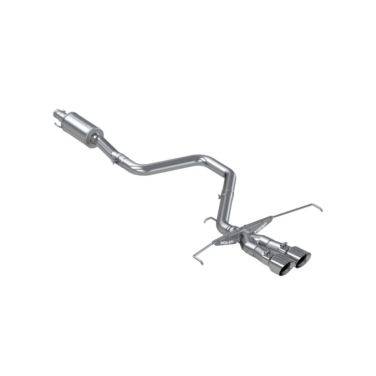 2019-2021 Hyundai Veloster Armor Lite Aluminized Steel 3 Inch Cat Back Dual Split Center Rear Exit Exhaust Sytem MBRP product image