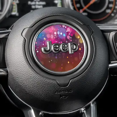 Under The Sun Inserts Fuzzy Lights Steering Wheel Decal