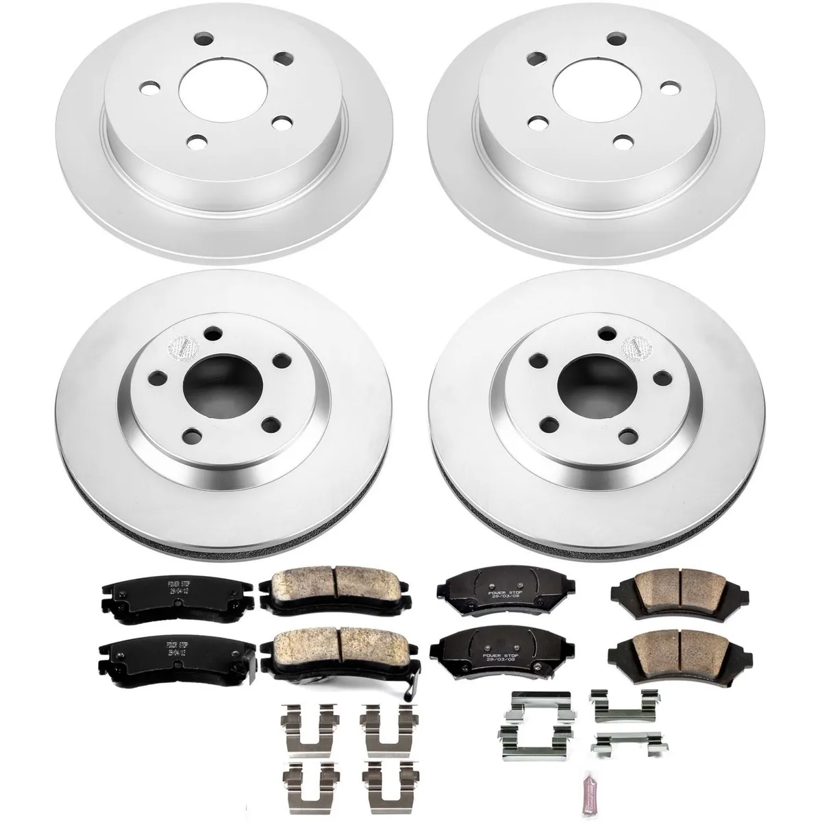 Z17 Geomet Coated Rotor Kit: Genuine Geomet Fully Coated Rotors; Ceramic Pads W/Hardware product image