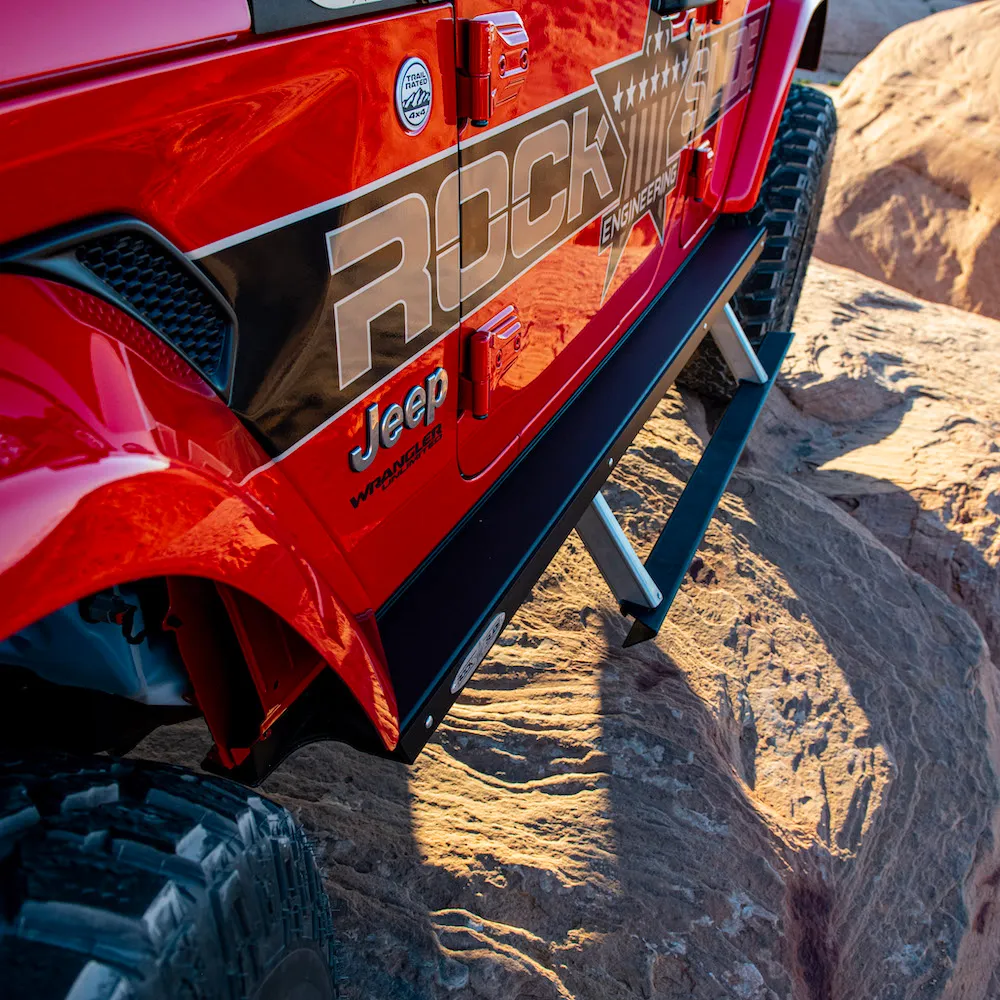 Jeep JL Side Step Sliders For 2024 Wrangler JL 4 Door Models Drivers Side Sub Part Rock Slide Engineering product image