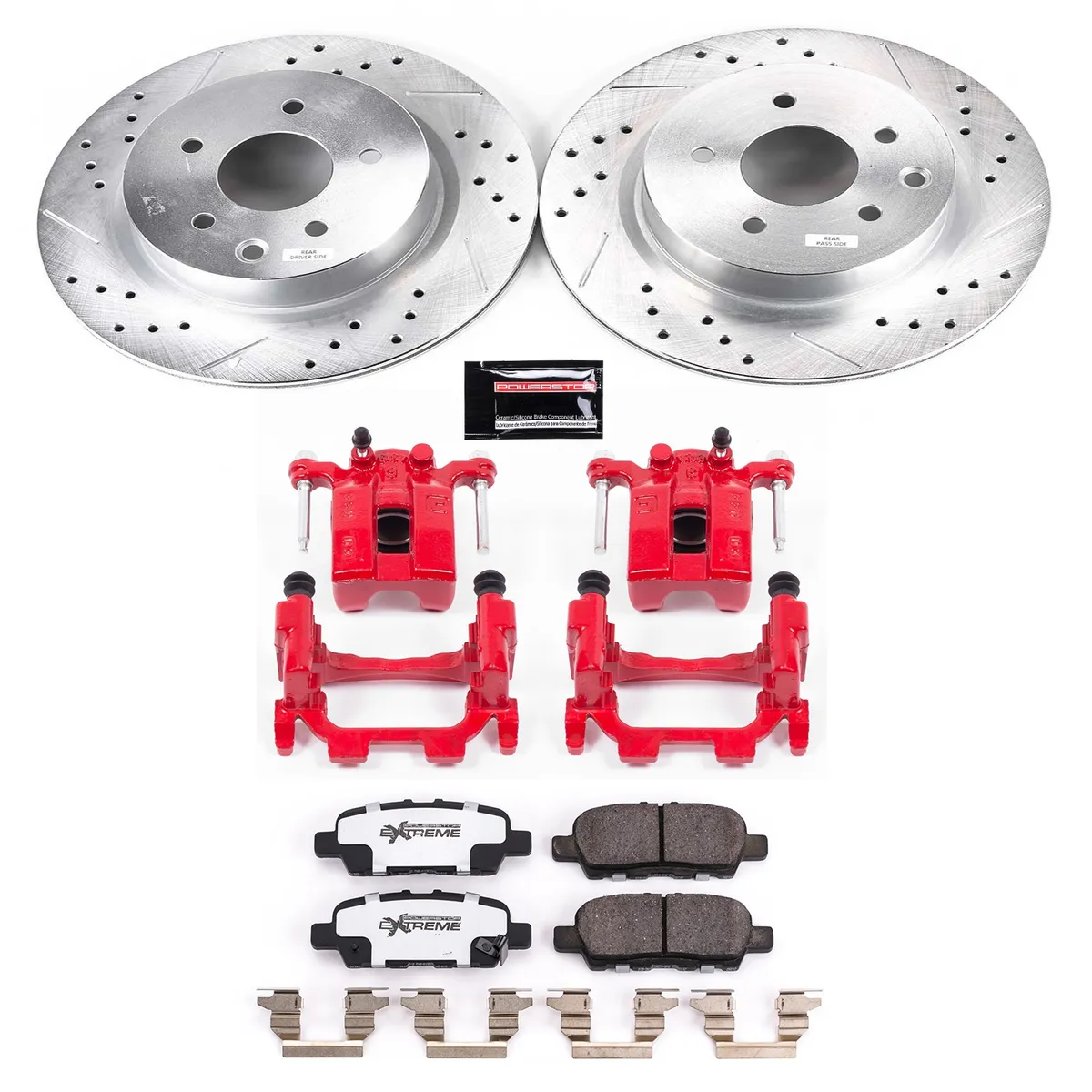 Z26 Street Warrior Upgrade Kit: Drilled/Slotted Rotors; Carbon-Fiber Ceramic Pads; Powder Coated Calipers product image