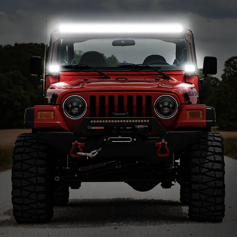 50'' Light Bar & 2 Pods Work Lights & All Brackets Kit for 1997-2006 Jeep Wrangler TJ product image