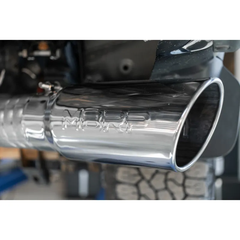 Armor Pro Filter Back Exhaust System; 4 in.; 5 in. Outlet Diameter Tip; Single Side Exit; T304 Stainless Steel; product image