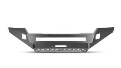Body Armor PRO-Series Front Winch Bumper; 3/16 in. Plate; 1/4 in. Winch Mount ;20 in. Dual Row/ 4 Cube Style LED Light Mount; Black; Steel;