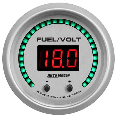 AutoMeter Autometer 6709-Ul Gauge, Fuel/Volt, 2 1/16 Two Channel, Selectable, Ultra-Lite Elite Digital