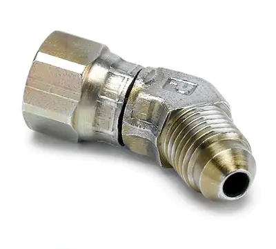 AutoMeter Autometer 3273 Fitting, Adapter, 45?, -4an Female to -4an Male, Steel