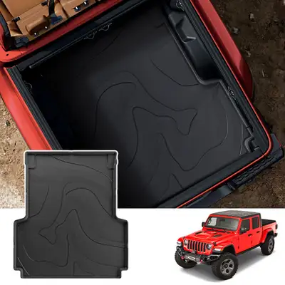 LED Factory Mart Anti-slip TPE Truck Bed Mat for Jeep Gladiator JT