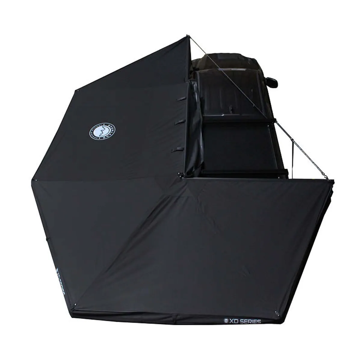 XD Nomadic 270 - Awning W/Lights and Black Out , Passenger Side, Black Body, Black Trim and Black Travel Cover Overland Vehicle Systems product image