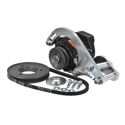Power Master XS Volt™ Pro Series Alternator Kit; Low Mount; 55 Amp; Incl. Alternator PN[8162]/Alternator Pulley [181]/Crank Pulley [293]/Bracket [896]/Belt [7270]; For Drag Racing Use Only;
