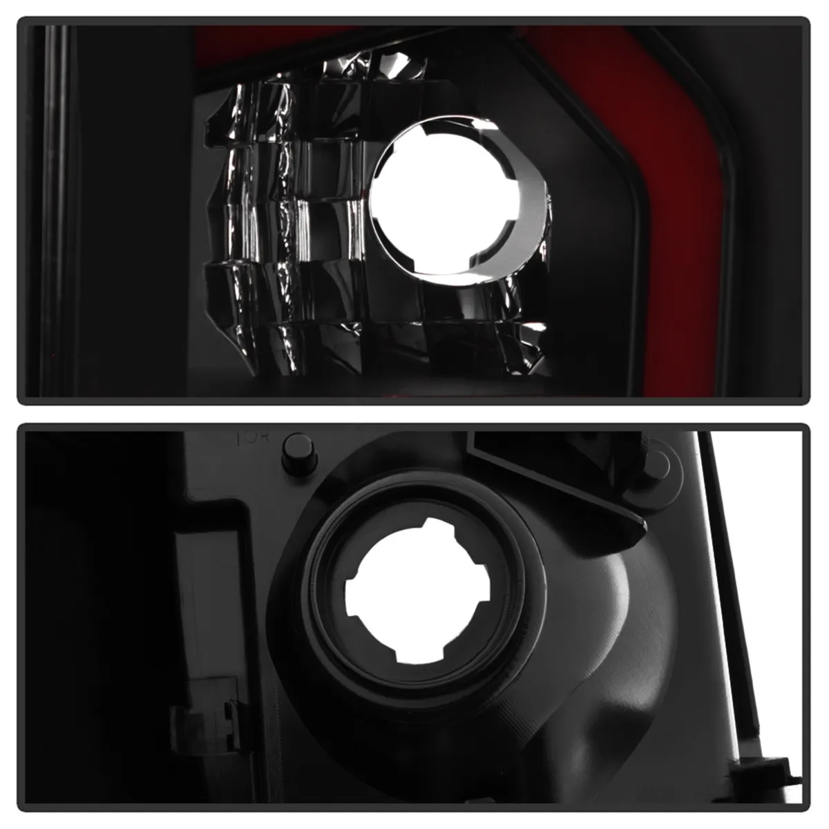XTune Light Bar LED Tail Lights; Black Smoked; product image