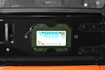 Steinjager Steinjäger Exterior Accessories Wrangler JL 2018 to Present License Plate Brackets Locas Green