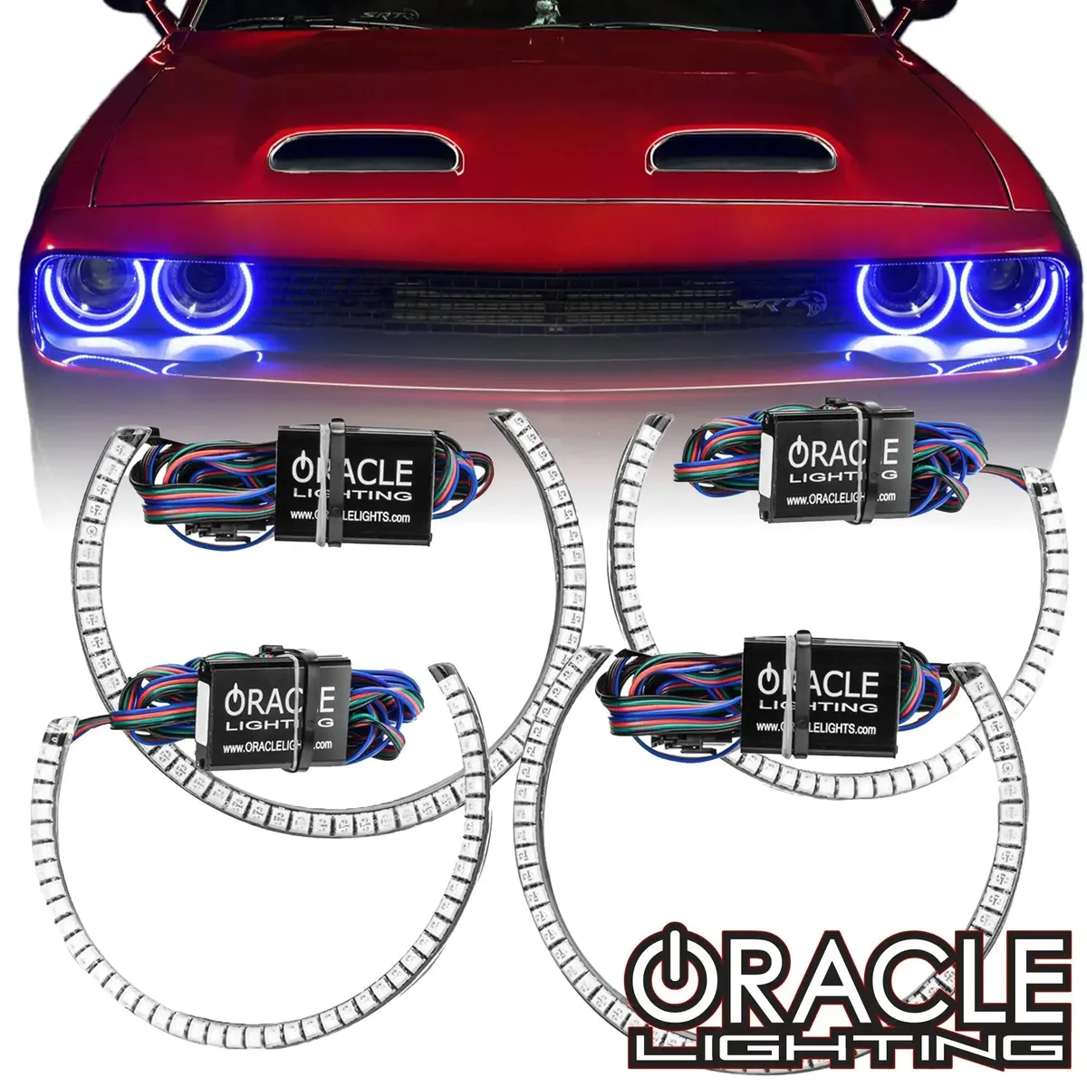 ORACLE Lighting 2015-2023 Dodge Challenger LED Surface Mount Headlight Halo Kit product image