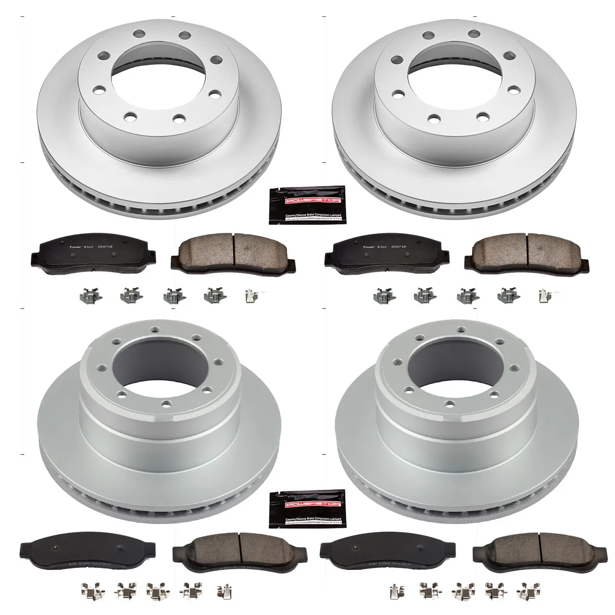 Z17 Geomet Coated Rotor Kit: Genuine Geomet Fully Coated Rotors; Ceramic Pads W/Hardware product image