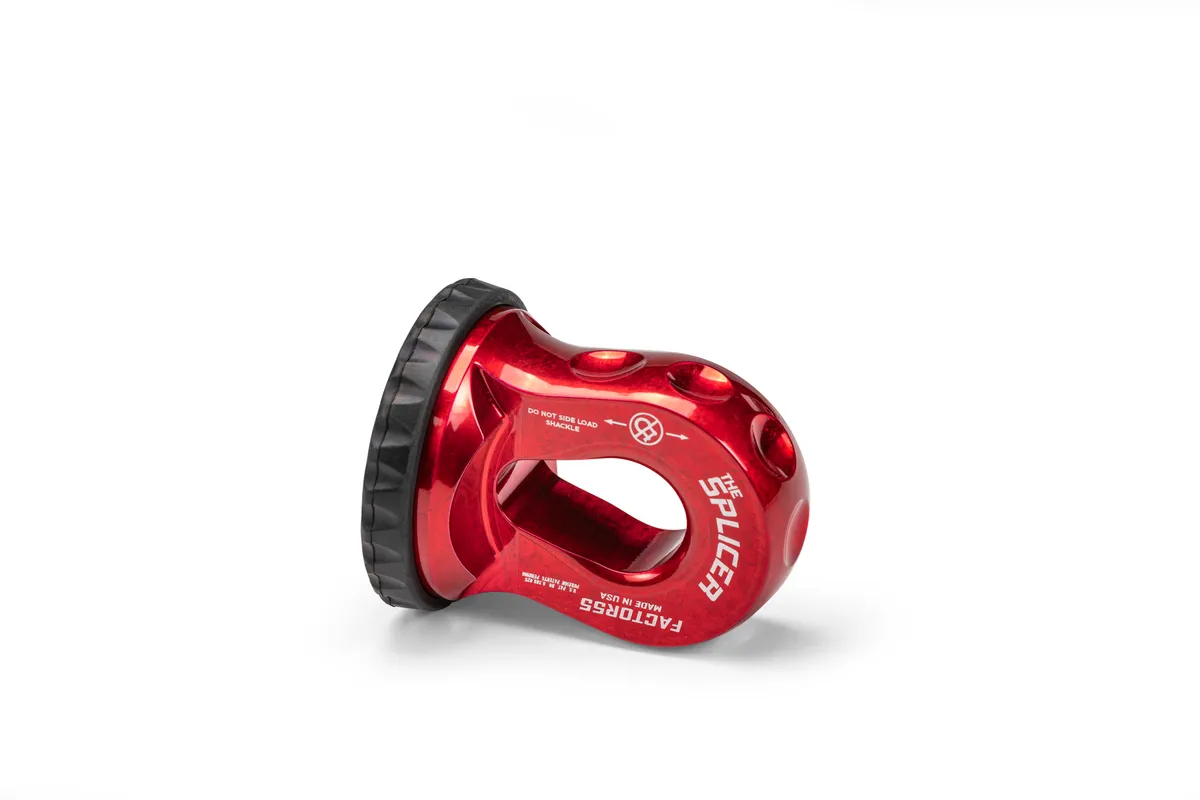 Factor 55 00352-01 Splicer 3/8-1/2 Synthetic Rope Splice-On Shackle Mount -- Red product image