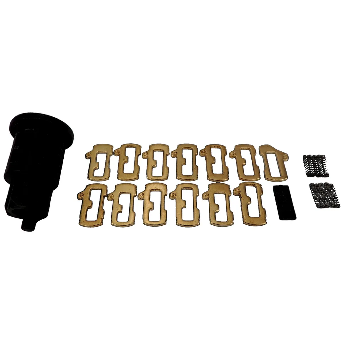 Glovebox Lock Cylinder; Plastic; Bronze; Black; Bronze; product image