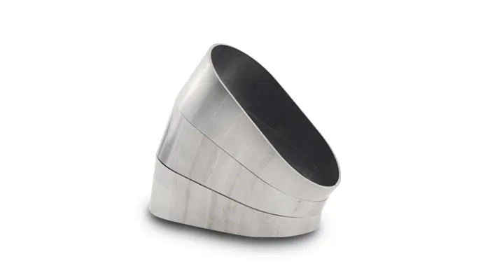 Stainless Steel Pie Cuts; 3 in. Nominal Tube Size; 75mm Centerline Radius; Horizontal Plane; 15 Deg. Bend Angle; 3 Pack; 304 Stainless Steel; Oval; product image