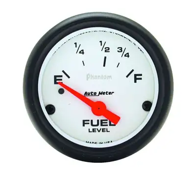 AutoMeter Gauge, Fuel Level, 2 5/8", 0OE to 90OF, Elec, Phantom