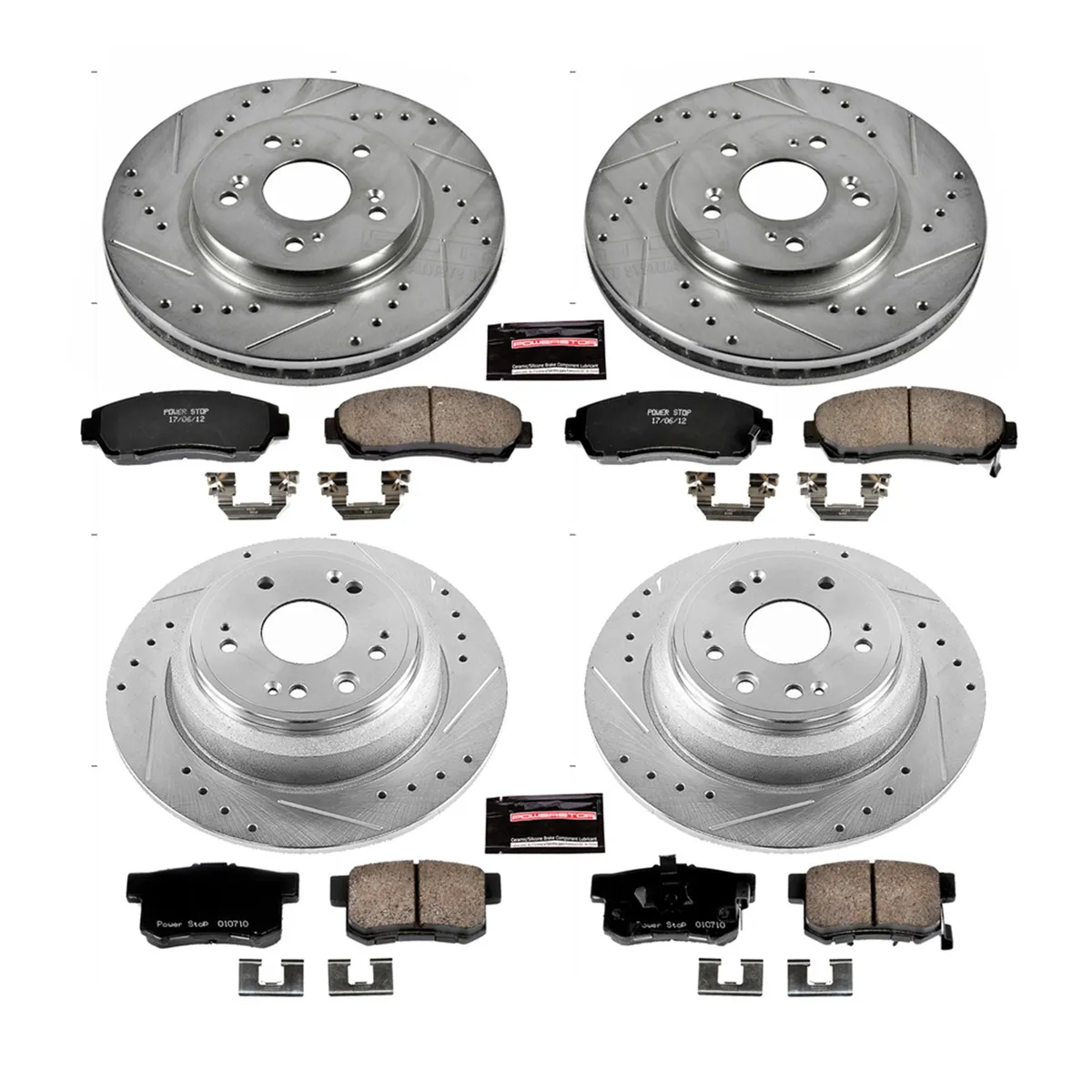 Z23 Evolution Sport Upgrade Kit: Drilled/Slotted Rotors; Carbon-Fiber Ceramic Pads W/Hardware product image