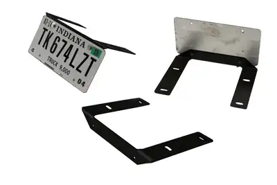 LoD Offroad LOD Destroyer Front Bumper License Plate Mount Black Powder Coated - JT/JL/JK