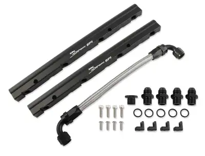 Holley Fuel Rail Kit with Holley Sniper EFI logo for LS3 intake manifolds