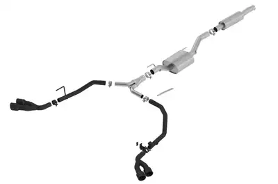 Borla Gladiator JT 2020 3.6l v6 At/Mt AWD 4DR 2.75in 2in Atak Ceramic Black Tailpipe & Tips