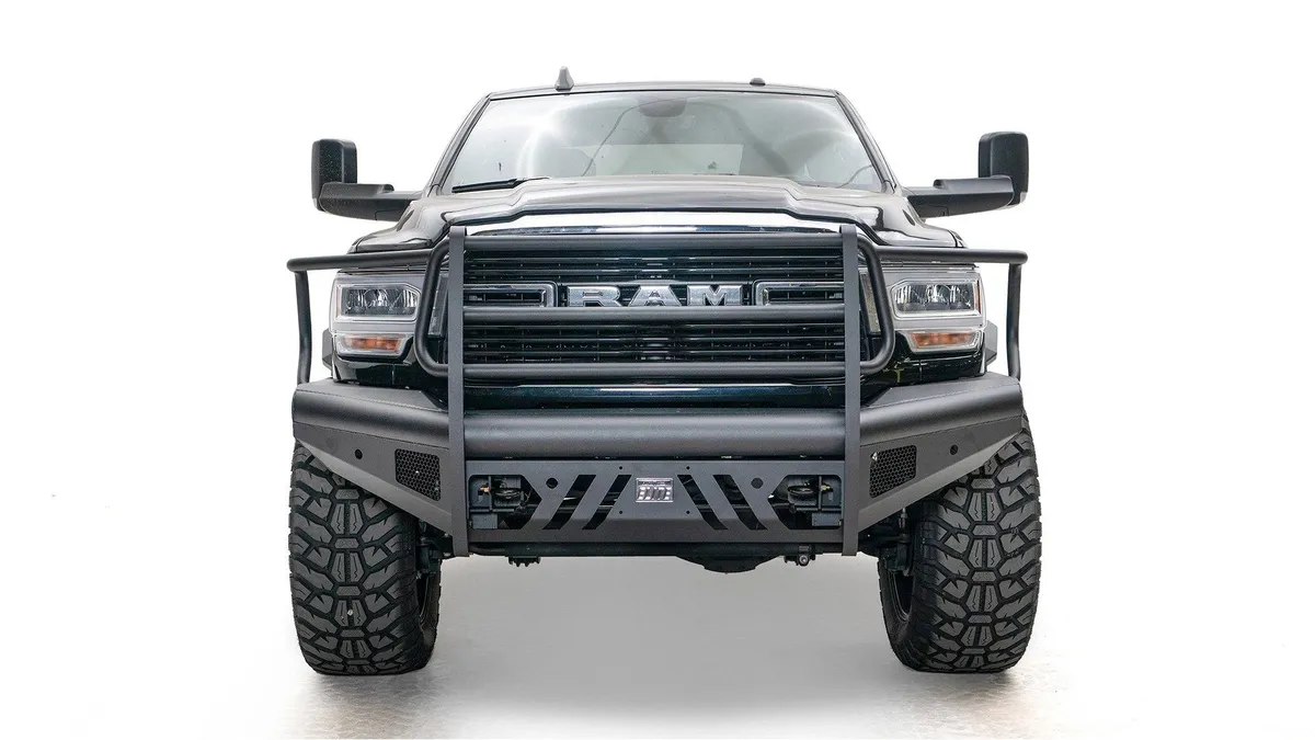 1924 RAM 2500/3500 New Body Style Black Steel Elite Front Bumper W/No Guard product image