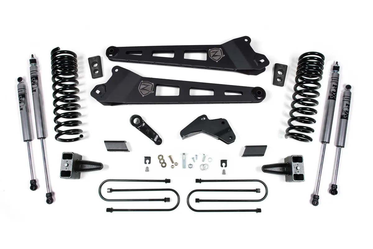 Zone Offroad 2013-2018 Ram 3500 5.5 Replacement Radius Arm Lift Kit-GAS - Front Coils Rear Block - Fox 2.0 Adventure Series Shocks