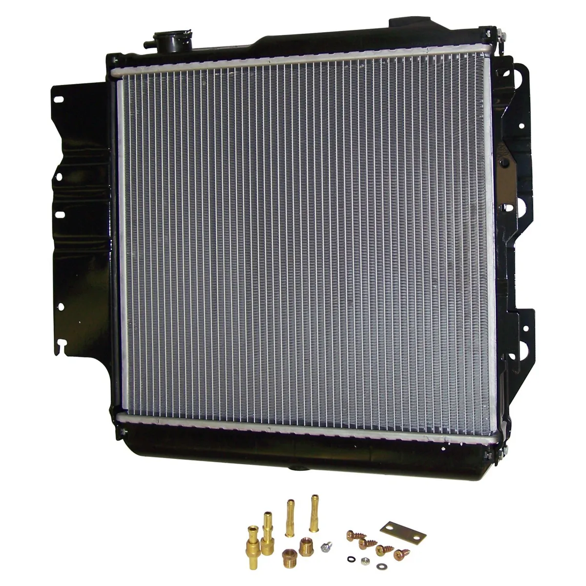 Crown Automotive Jeep Replacement 1992-1995 Wrangler YJ all engines 1997-2006 Wrangler TJ LHD; Manual or Automatic; Heavy Duty; Core Size: 18-1/2 x 22; 2 Rows