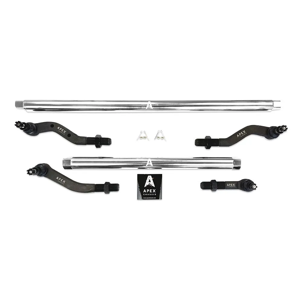 KIT125 - Jeep Wrangler JL & Gladiator JT - 2.5 Ton ProLock Tie Rod & Drag Link Assembly - Polished Aluminum product image
