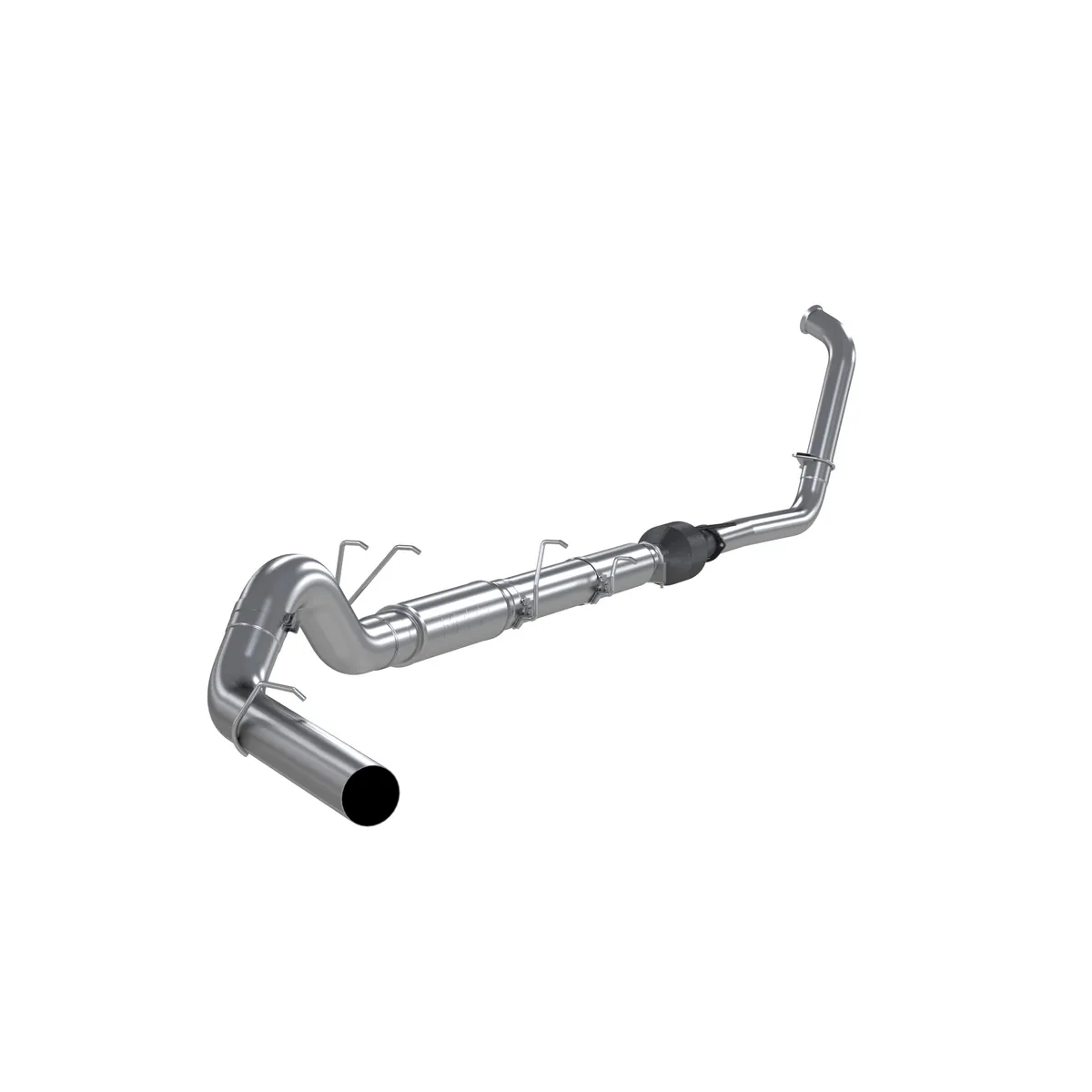 Armor Lite Turbo Back Exhaust System; 5 in.; Use w/ Stock Cat; Incl. 3.5 in. Down Pipe/Mid Pipe/Adapter Ext. Pipe/Over Axle Pipe; Single Side Exit; Aluminized; No Tip Incl.; product image