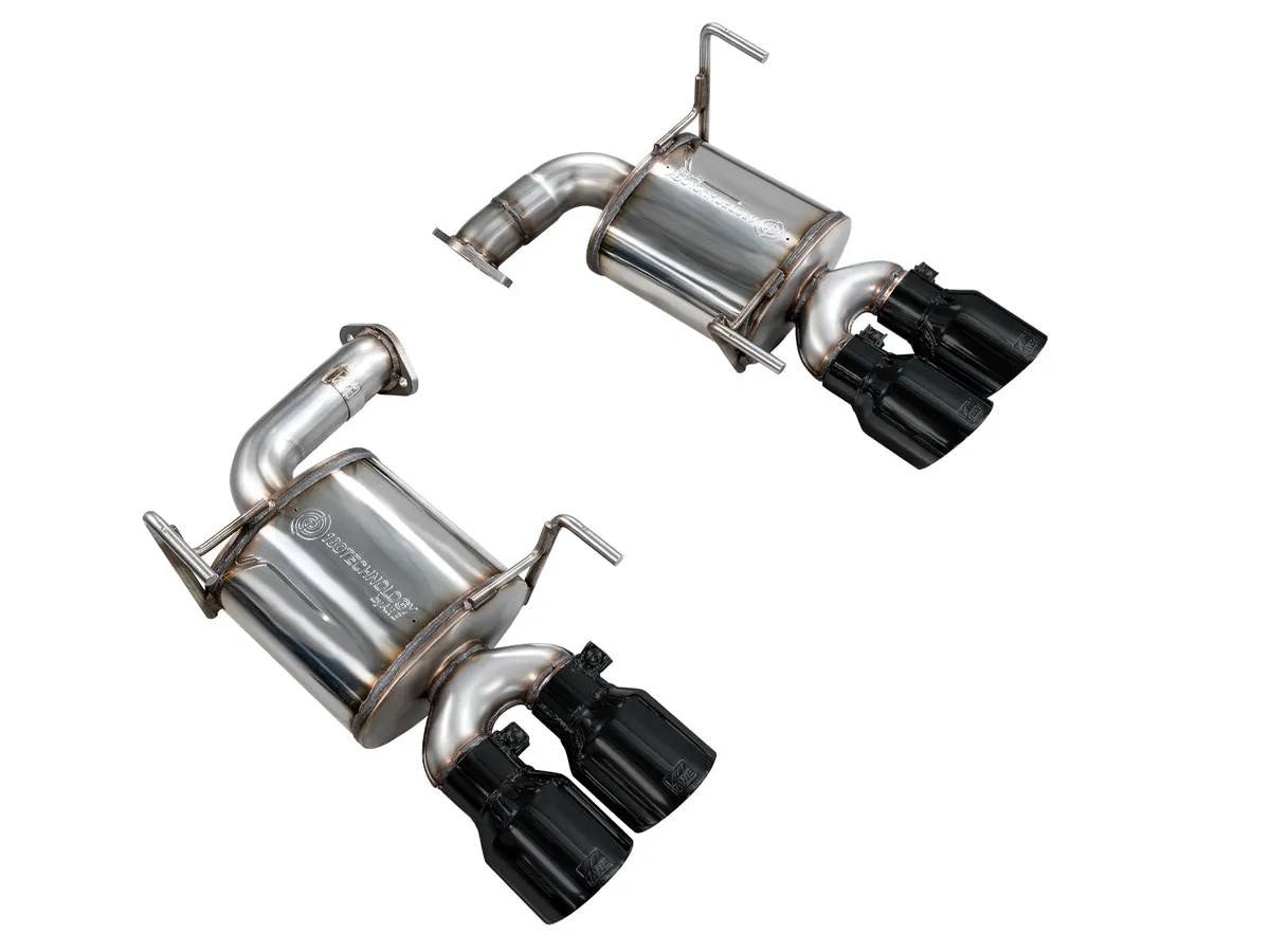 AWE Track Edition Axleback Exhaust for VB Subaru WRX - Diamond Black Tips 3020-43424 product image