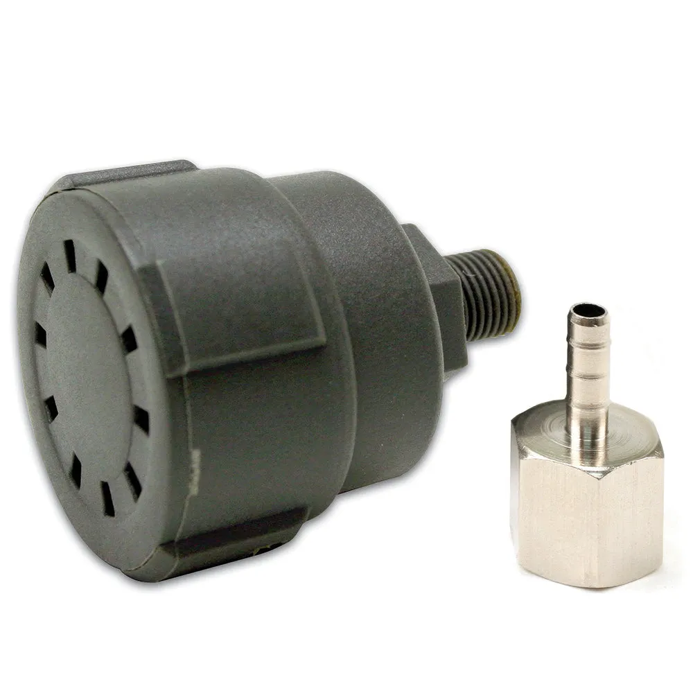 Viair "Remote Inlet Air Filter Assembly, Gray Plastic Housing (1/4"" x 3/8"" Tube Fitting, NPT)"