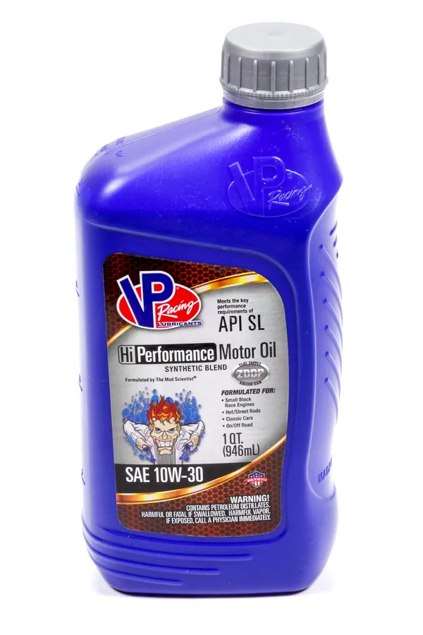 VP Racing Fuels VP Racing Fuels 2955 VP SYN Blend 10W-30 Hi-Performance Motor Oil Qt