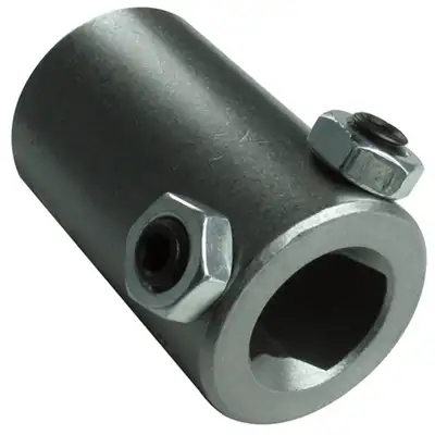 Borgeson Borgeson - Steering Coupler - P/N: 314900 - Steel steering coupler. Fits 3/4 in. Double-D X 3/4 in. Smooth bore.