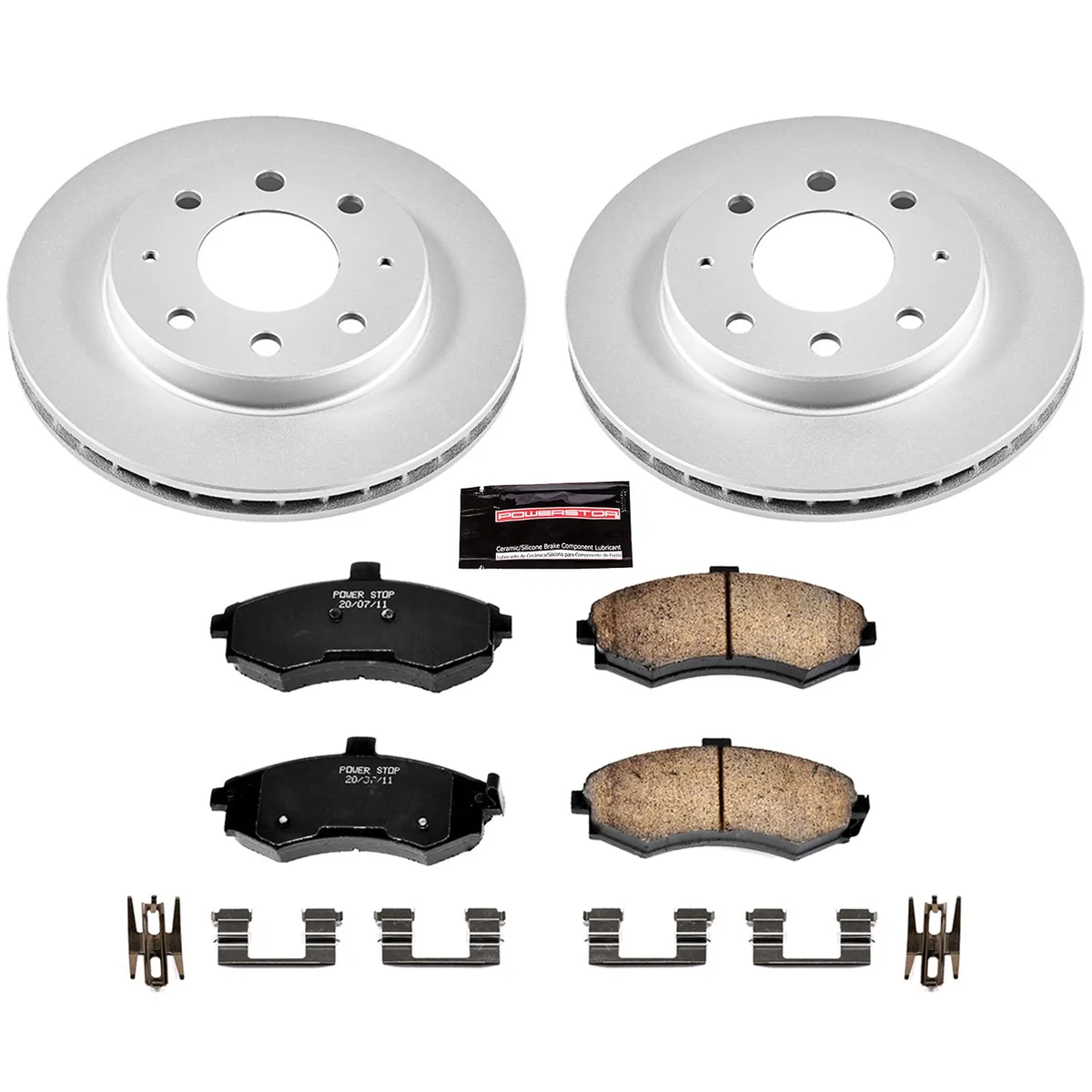 Z17 Geomet Coated Rotor Kit: Genuine Geomet Fully Coated Rotors; Ceramic Pads W/Hardware product image
