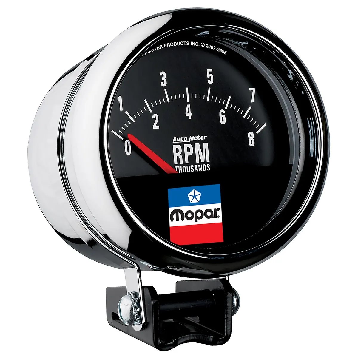 Gauge Tachometer 3-34in 8000 RPM Pedestal Short Sweep Mopar Classic product image
