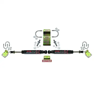 Skyjacker Steering Stabilizer Dual Kit Hardware Boots Not Incl. Due To Clearance Issues Black Skyjacker